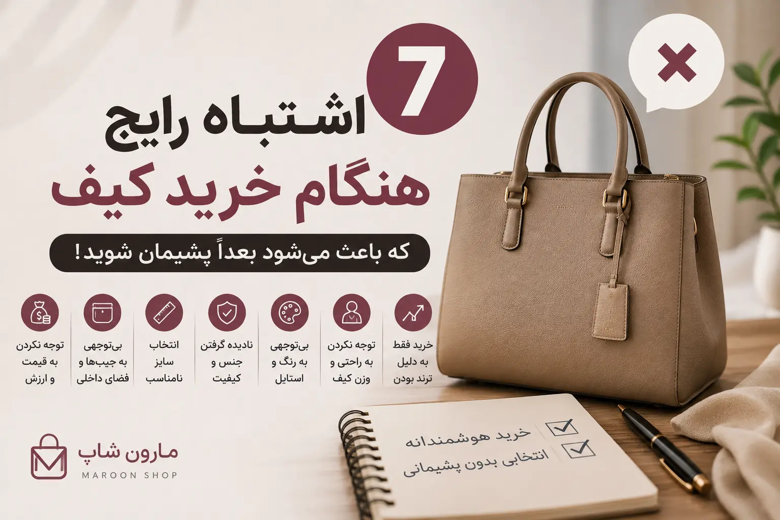 ۷ اشتباه رایج هنگام خرید کیف که باعث می‌شود بعداً پشیمان شوید